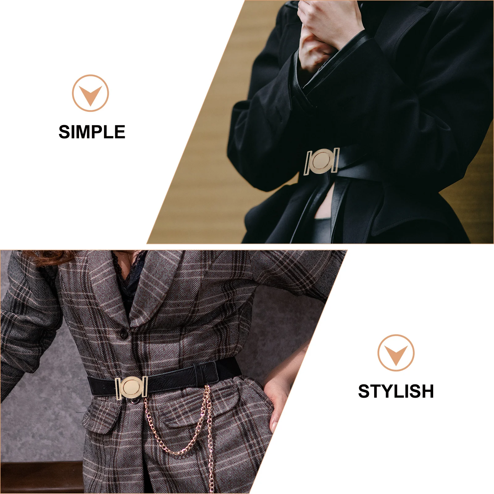 

1Pair Round Waist Belt Buckles Zinc Alloy Robust Decorative Interlock Buckles for Coats Waist Belts DIY Clothing