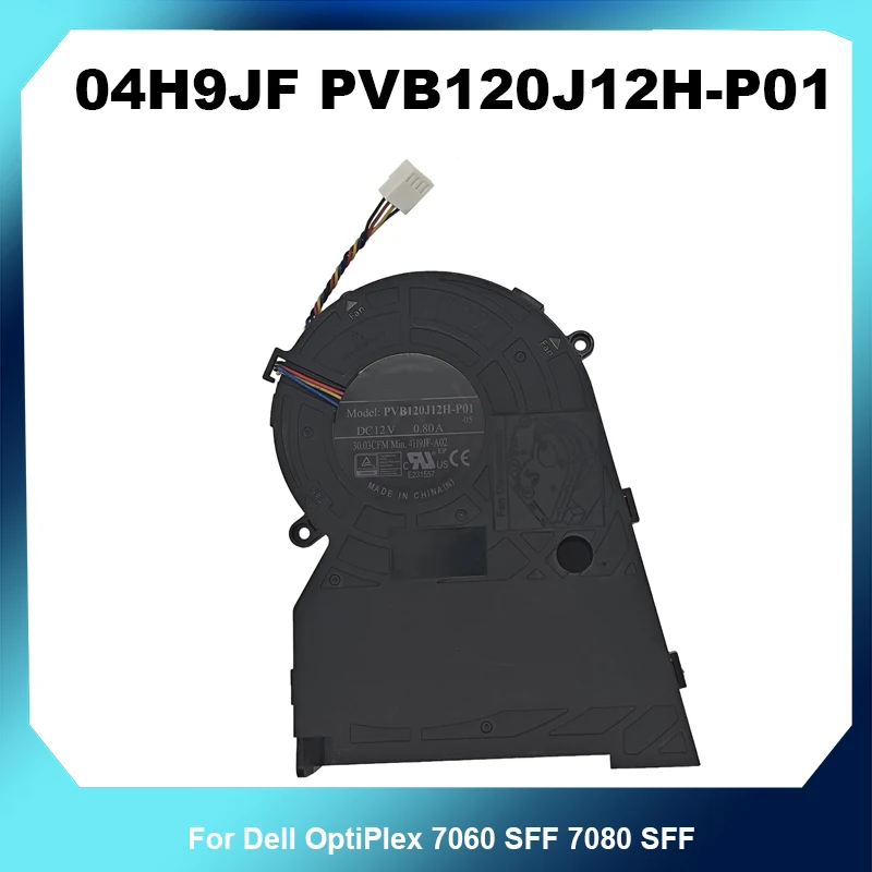 04H9JF PVB120J12H-P01 DC12V 0.80A Desktop Cooling Fan For Dell OptiPlex 7060 SFF 7080 SFF Small Form Factor PC Cooler