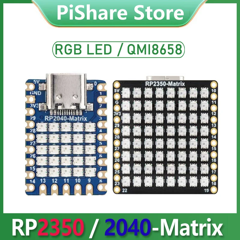 

Raspberry Pi Pico 2 RP2350-Matrix Development Board 8×8 RGB LED Matrix RP2040 RGB LED Matrix Dual Core Processor
