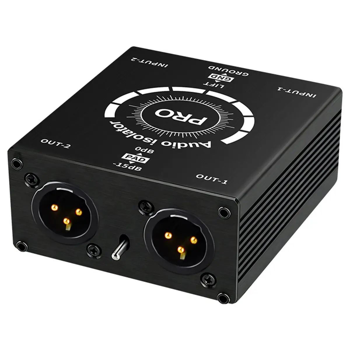 SWXF New XLR Audio Isolator Current Sound Noise Cancellation Mixer Microphone Common Ground Filter Noise Isolator Meter