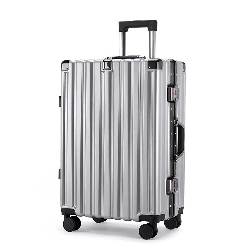 Valise à roulettes universelle avec cadre en aluminium, bagages de taille moyenne, valise de voyage, étui à roulettes avec mot de passe, nouvelle mode