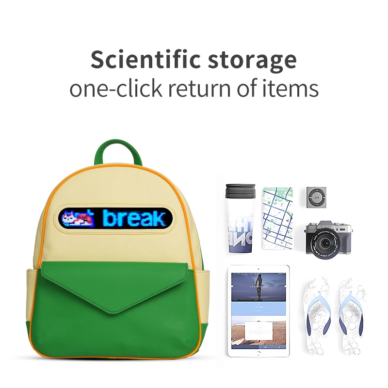 LOY شاشة LED ذكية للأولاد والبنات حقيبة مدرسية بمروحة ثلاثية الأبعاد حقيبة ظهر مدرسية عصرية للجامعة الجامعية حقيبة ظهر جديدة