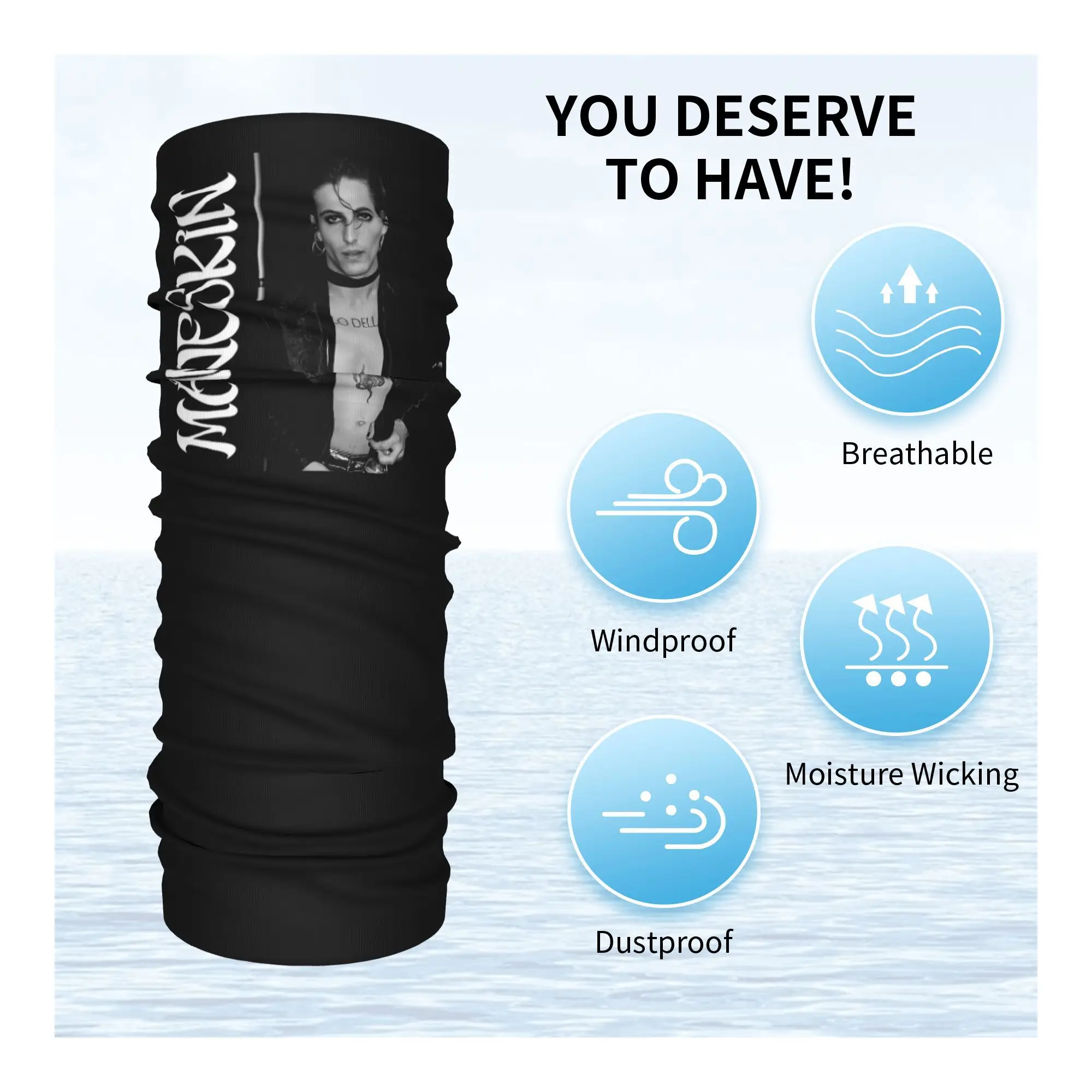 داميانو ديفيد مانيسكين باندانا غطاء الرقبة المطبوعة التفاف وشاح متعدد الاستخدام أغطية الرأس الرياضة في الهواء الطلق للجنسين الكبار الشتاء