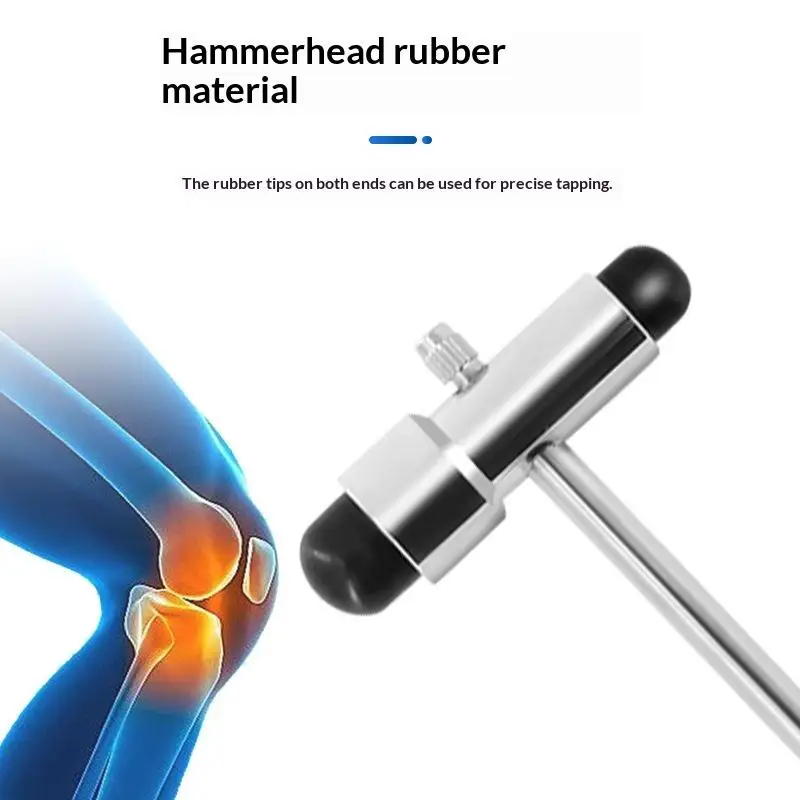 Stainless Steel  Reflex Hammer With Soft Non Slip Rubber Heads And Accurate Testing Perfect For Doctors Nurses Home
