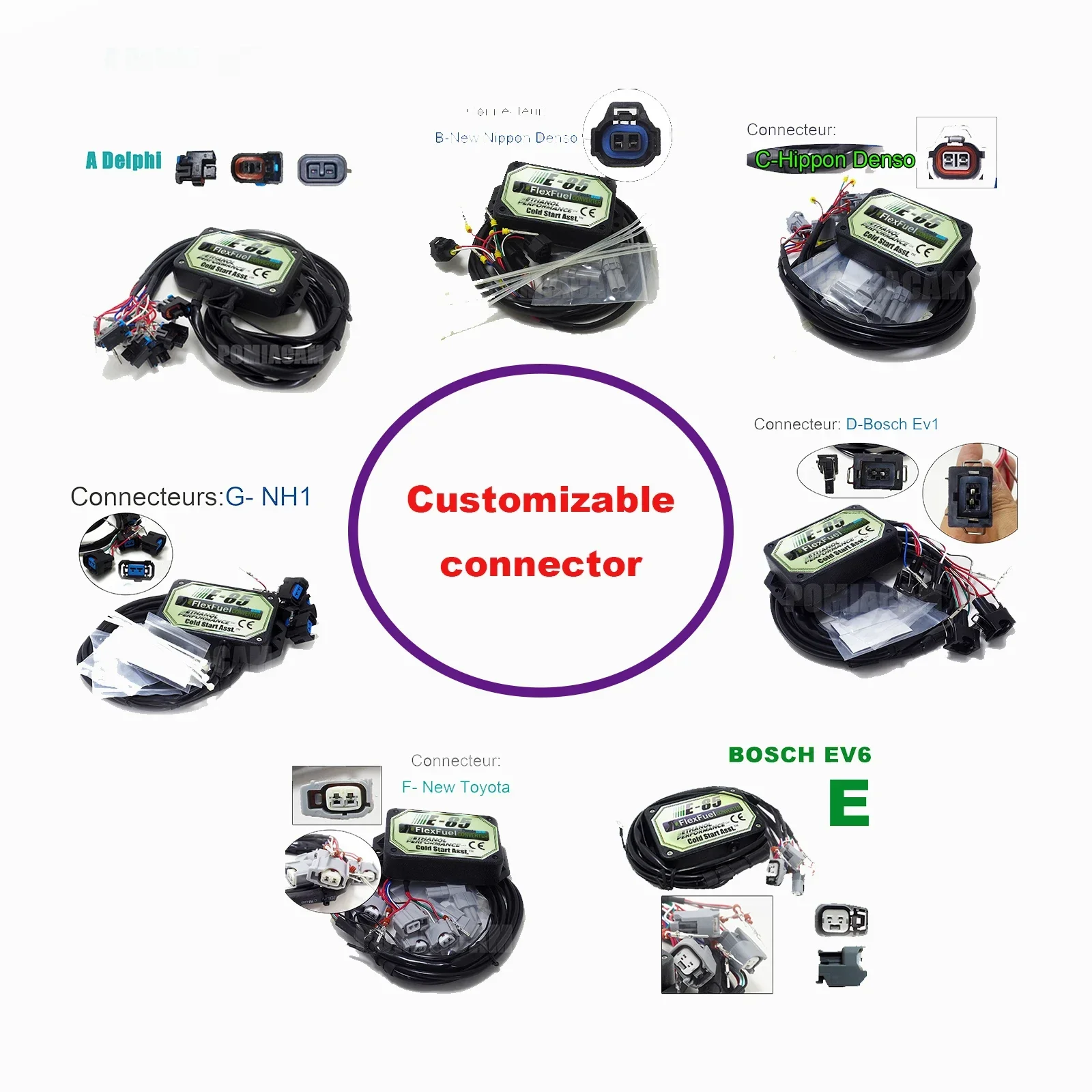 Imagem -04 - Kit de Conversão Flex Fuel Carro a Álcool Trabalhar com o Original do Carro de Injeção de Combustível e Sistema de Ajuste de Relação ar Combustível E85 4cyl 3cyl