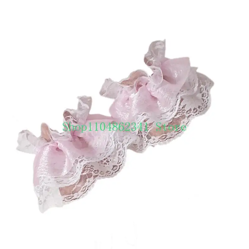 Elegant Lace Ruffle Cuffs - Anime Maid Accessory