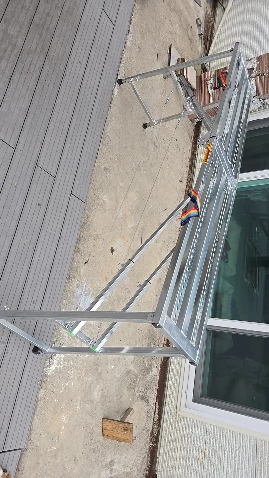 Steel scaffolding, foldable ladder, home decoration construction frame, construction workbench, portable elevated platform photo review