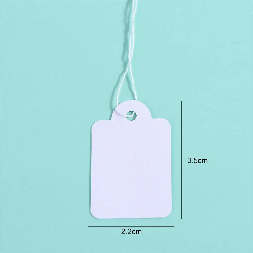 100Pcs Hanging DIY Price Display Cards with Cotton Thread Apparel Sewing Garment Tag Hang Tag Price Tag Price Label
