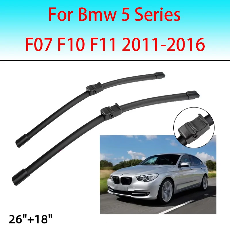 

For Bmw 5 Series F07 F10 F11 2011-2016 26"+18" Front Windshield Wiper Blades Brushes 520i 523i 528i 530i 535i 550i 518d 520d