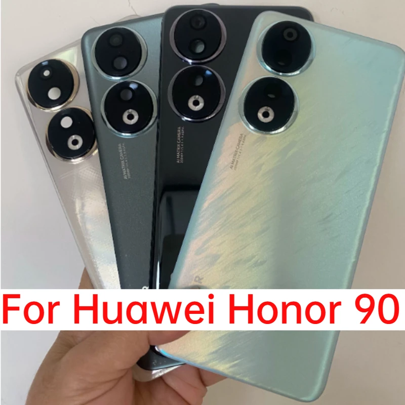For Huawei Honor 90 Honor90 Battery Back Cover Rear  Glass Panel Housing Case Adhesive  Camera Lens Replace