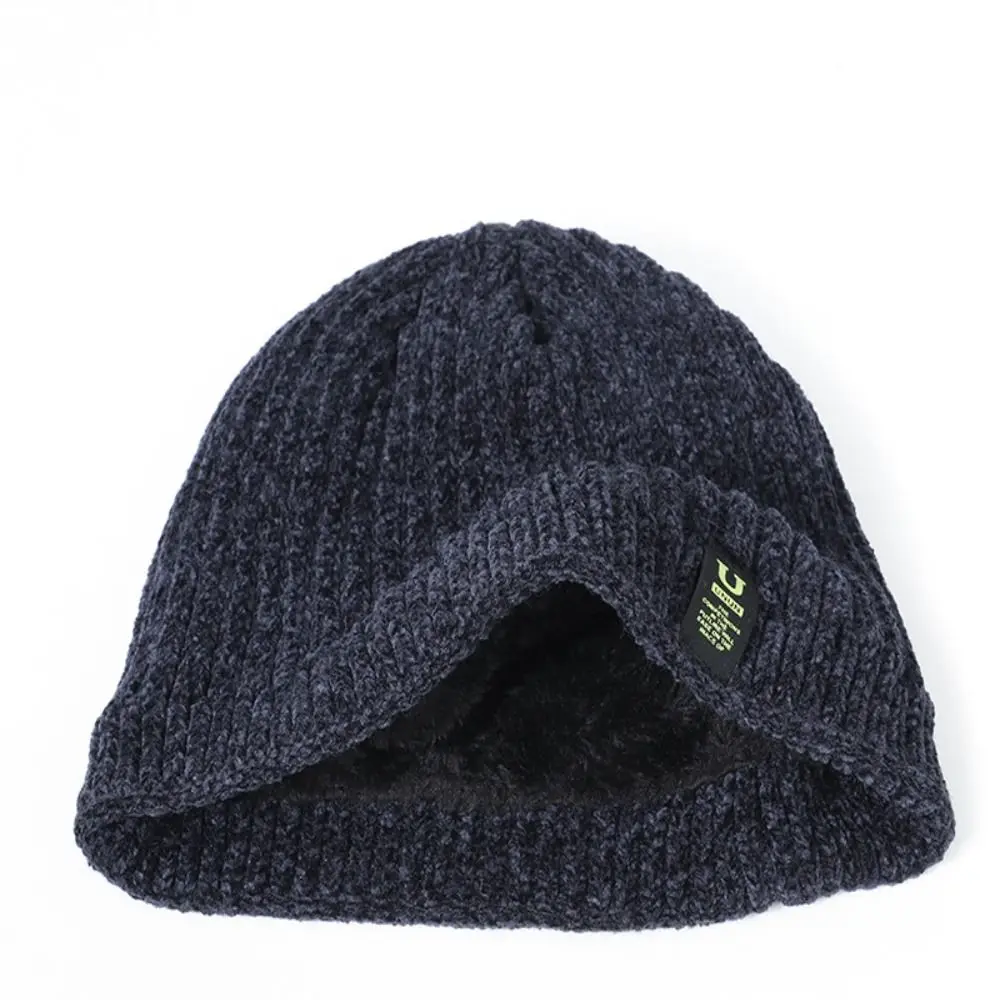 Topi rajut pria, topi beanie musim dingin nyaman luar ruangan lembut untuk berkendara