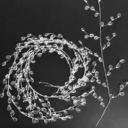 100cm Wedding Acrylic String Crystal Drop String Lighting For Curtain Garland Wedding Candle Holder Accessories Decorations