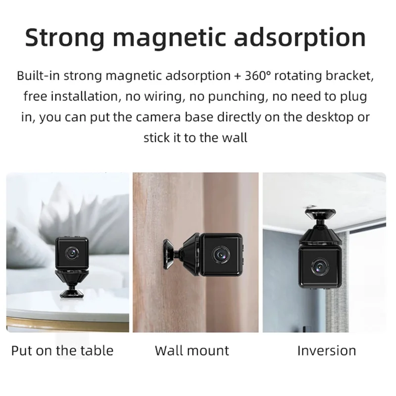 X6D Mini WiFi IP Camera Built-in Battery 1080P Wireless Home Security HD Surveillance Micro Camera Support Hidden TF Card