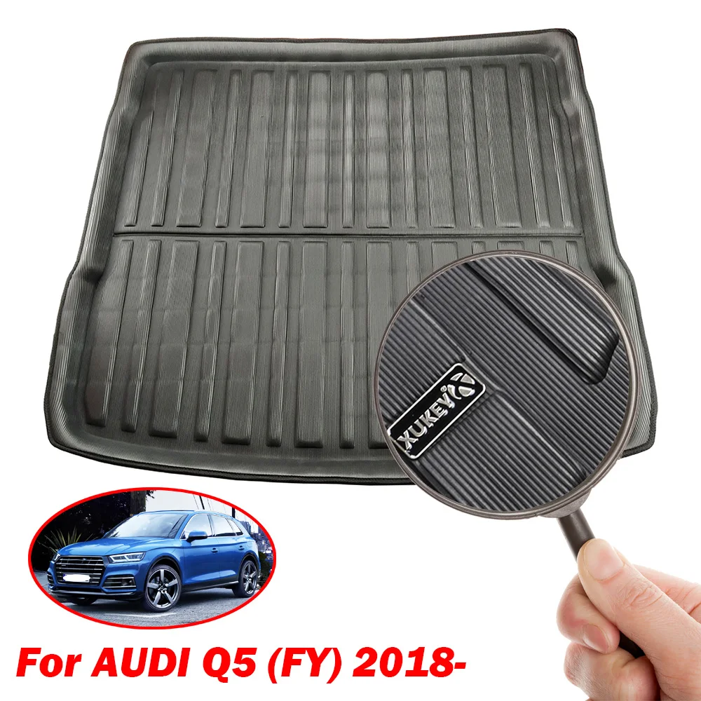 Car Boot Cargo Liner For Audi Q5 SQ5 FY MK2 2018 2019 2020 2021 2022 2023 Trunk Floor Mat Liner Carpet Tray Waterproof Cover