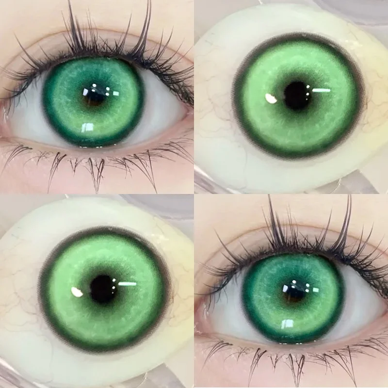 YIMEIXI 2PCS Hot Sale Cosplay Red Colored Contacts Lenses for Eye Degree Grade 0~-8.00 Soft Purple Cosmetic Makeup Pupils Yearly