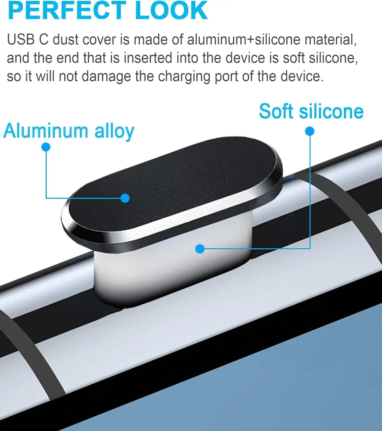 32Pcs Phone Charging Port Cleaning Set Net Sticker Anti-Dust Protection Cover Protector Cap Type-C Dust Plug Cleaner Kit Brush