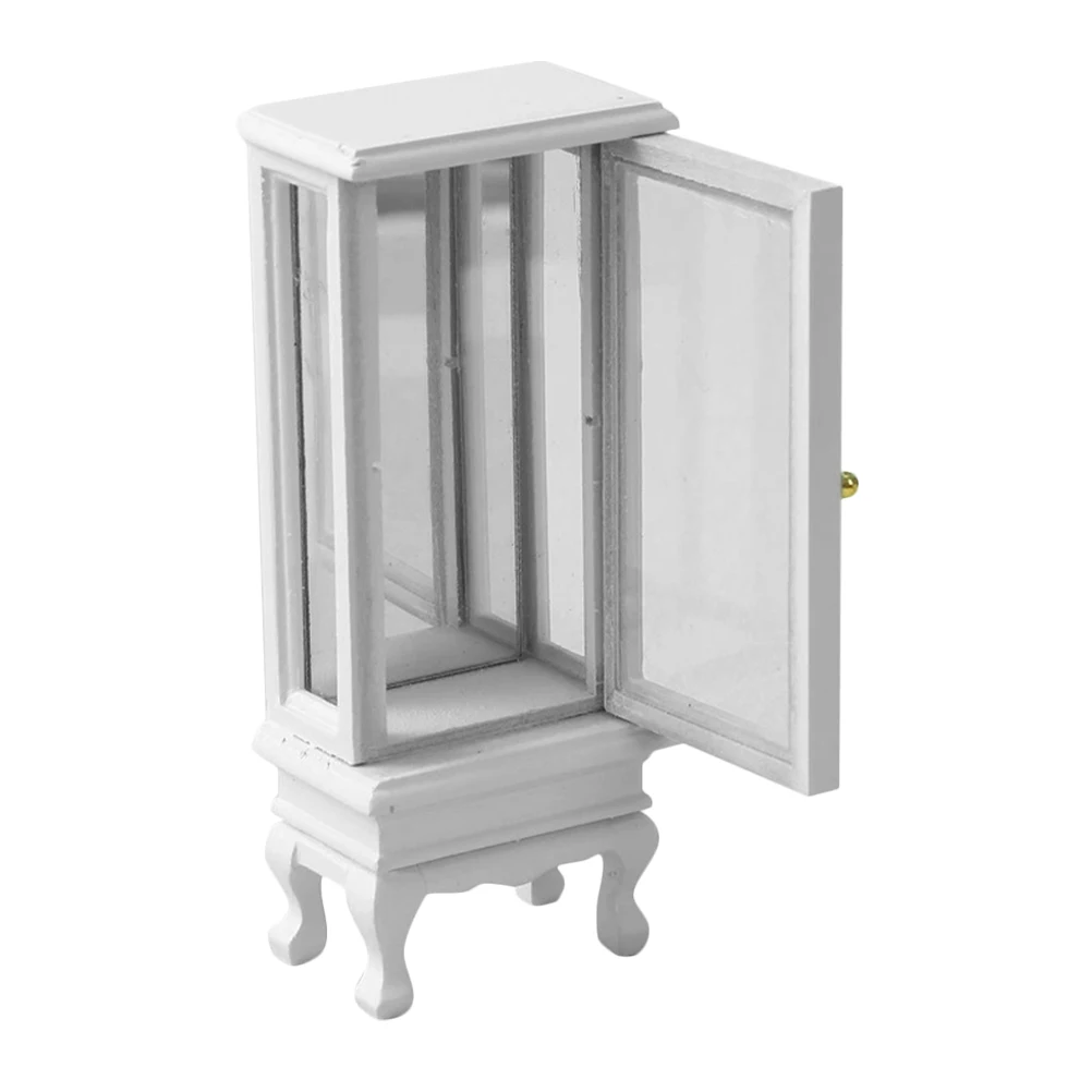 Miniatur-Puppenhaus-Schrank in reinem Weiß, Miniatur-Aufbewahrungsmöbel für Wohnzimmer, Schlafzimmer, Arbeitszimmer, Puppenhausmöbel