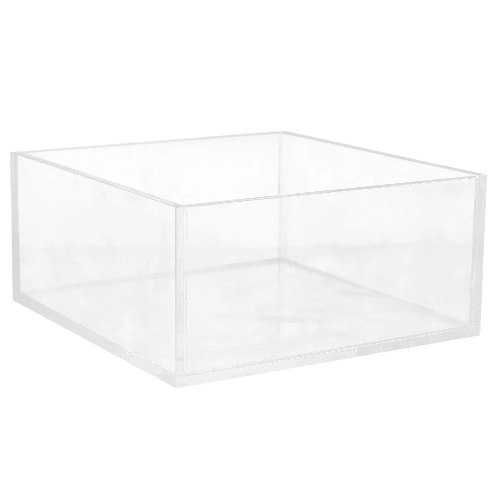 

Stable Smooth Edge Acrylic Square Napkin Holder Clear Modern Table Napkin Storage Dispenser for Cloth Paper Napkins Home Office