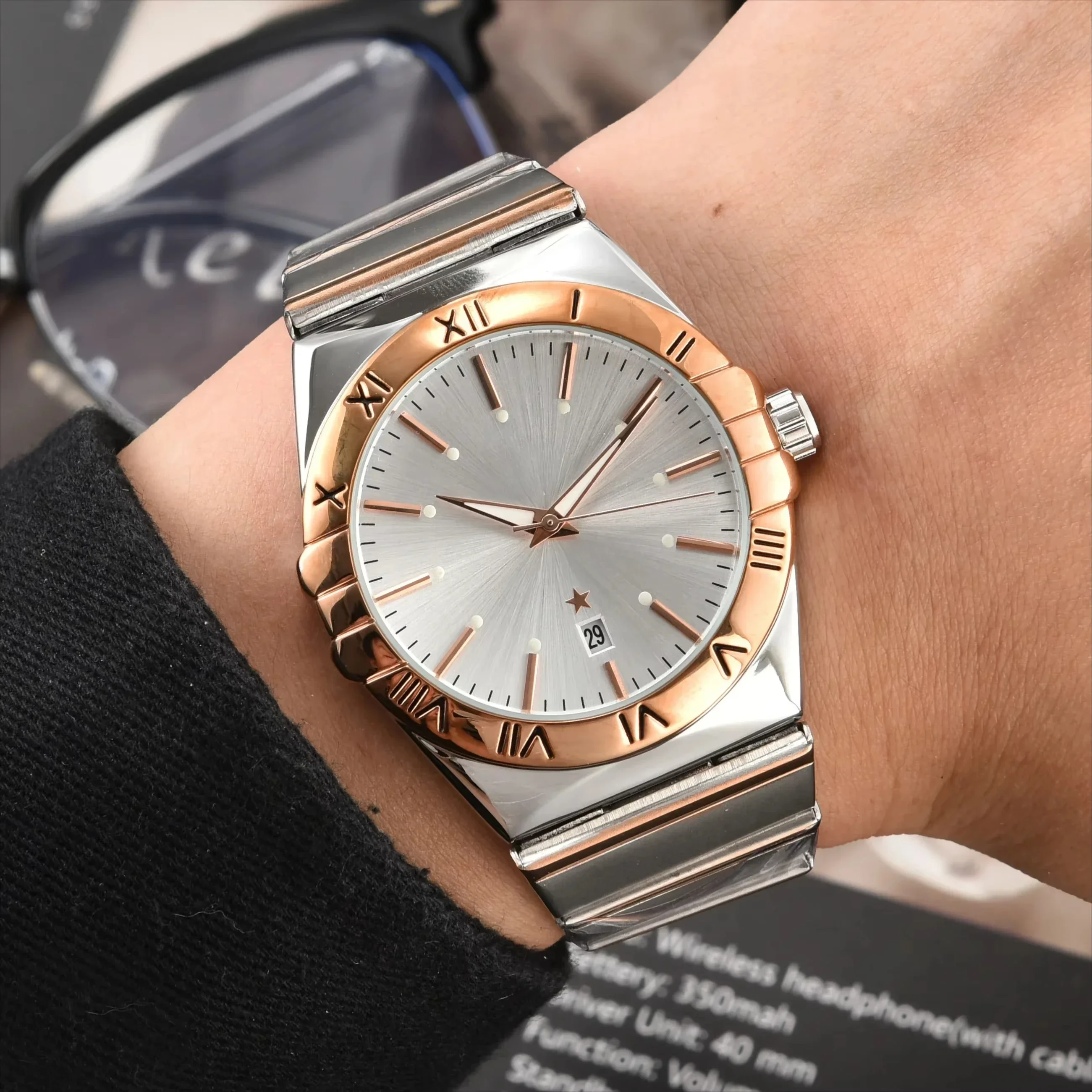 Luxury Brand Fashion Business Casual Sports Multifunctional Chronograph Hot Selling Mens Non-Mechanical Quartz Wrist Watch