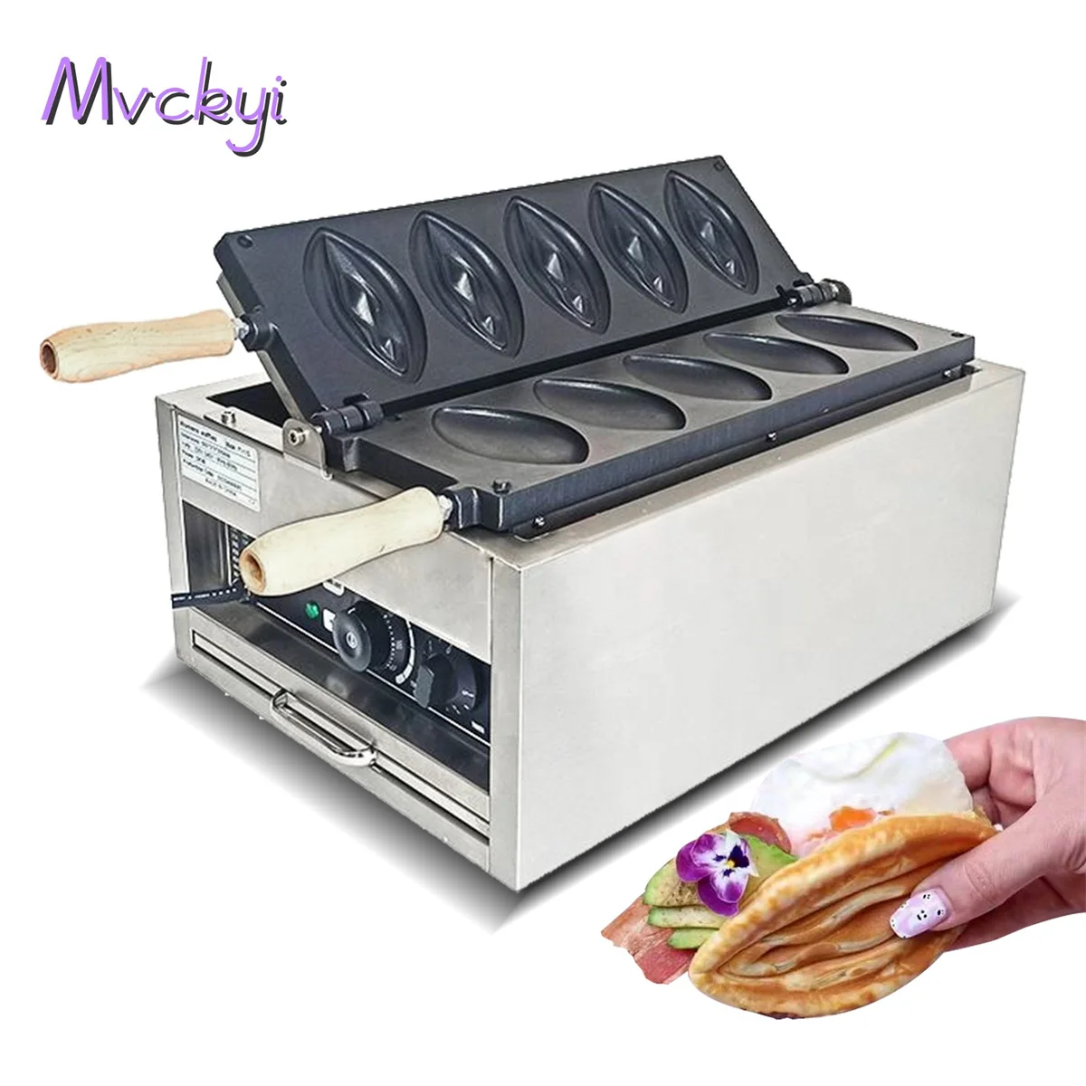 

Mvckyi ONLY USA 5 PCS Bubble Waffle Maker/Mini Waffle Maker/Electric Grill Strange Shape Waffle Maker/Commercial Waffle Maker