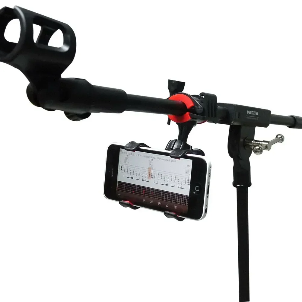 Microphone Mic Stand 360 Degree Rotating Bicycle Bike Phone Holder For SmartPhone Bass Guitar Accessories