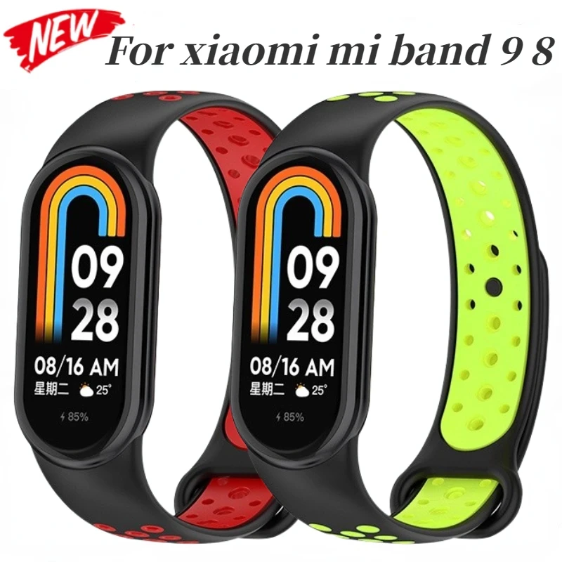 Silicone Strap for Xiaomi Mi Band 9 8 Soft Sport Smatr Watch Accessory Bracelet Wristband for Mi Band 8 Belt Correa Replacement