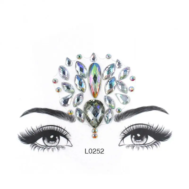 Tattoo Sticker Glitter Makeup Eyeliner Eyeshadow Face Rhinestone Sticker Jewelry Eyes Makeup Crystal Rhinestones Sticker