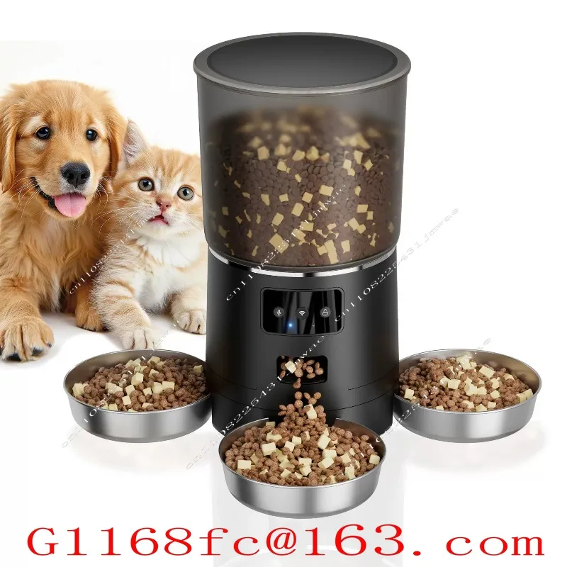 Cat Multi Bowl Automatic Feeding Machine Intelligent  WIFI Remote Cat and Dog Meal Dispenser 6L for Multiple Cats and Pe