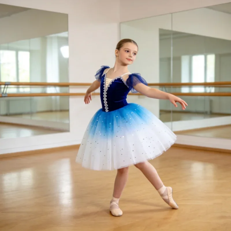Children's Ballet Skirt, Girls' Dance Skirt, Sequin Dress, Children's Dance Skirt, Collective Program Performance Clothing