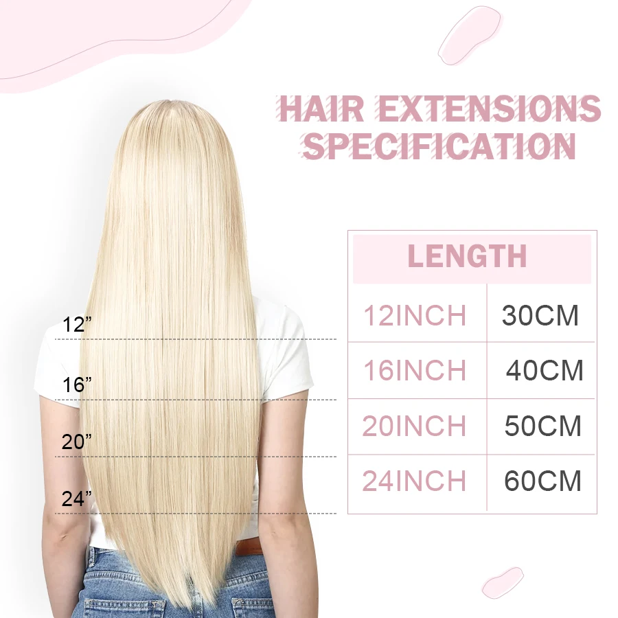 K.S WIGS-Extensions de Cheveux Humains en Peau PU, Vrais Cheveux Humains, Double Couture, Bande d\'Extrémité Invisible Légère