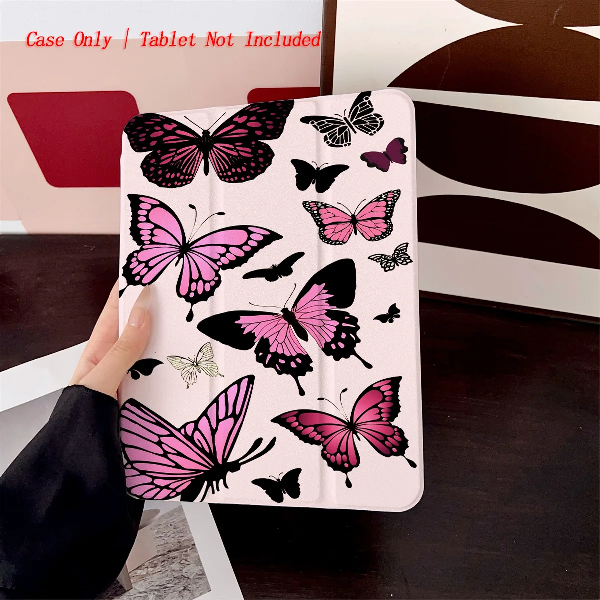 

Soft Assorted Colorful Butterflies Pattern iPad Cover For Apple iPad 9th/10th Gen Air 3 Pro 12.9 Mini 6 Shockproof Case
