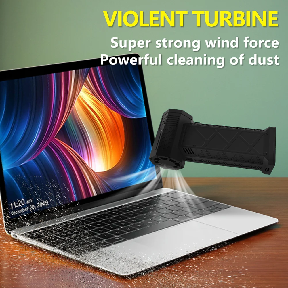 Mini Turbo Jet Fan 130000RPM Electric Air Blower Handheld Duct Fan Violent Fan for Computer Keyboard Outdoors Car Home