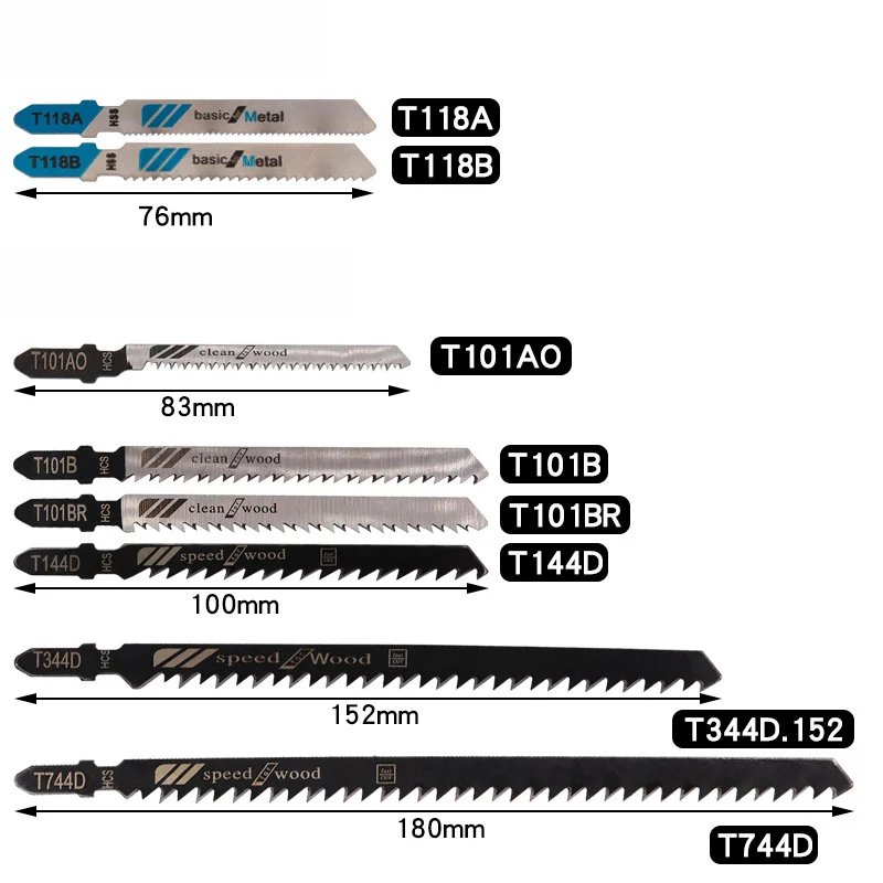 55 Pcs Scroll Saw Blade Set - Fine and Medium Tooth Blades for Metal and Wood Cutting - Aluminum & Woodworking Blade Combo