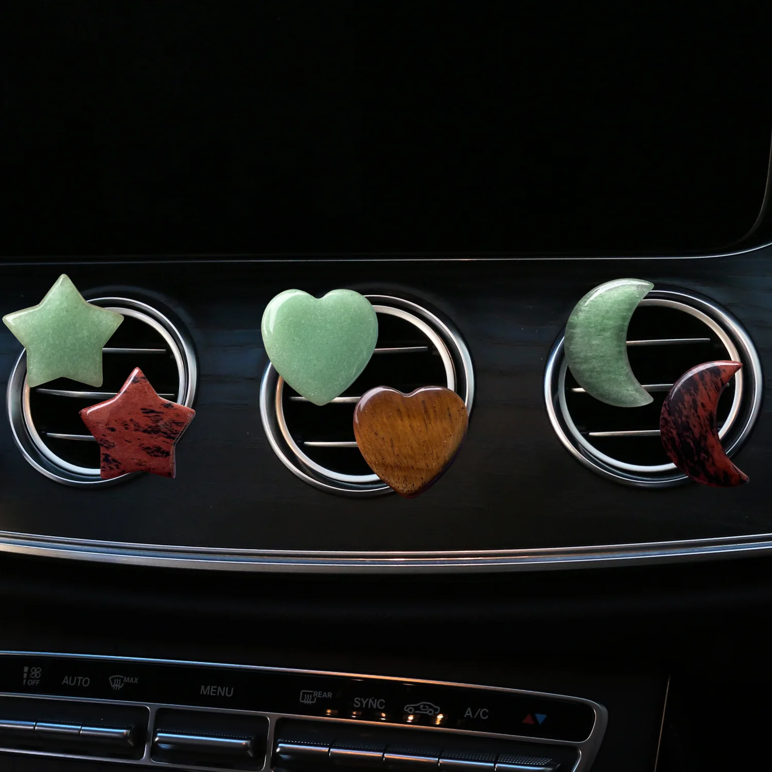 3Pcs/Set Crystal Moon Star Love Car Air Outlet Decoration Clip Auto Interior Air Conditioning Mouth Decor Clip Car Accessories