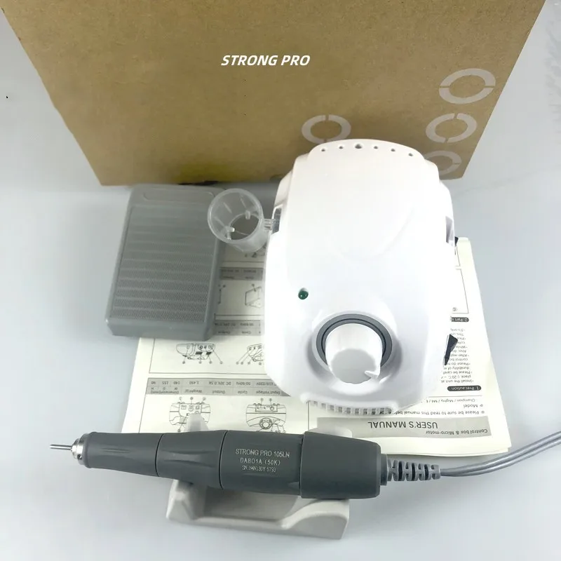 LAAOVE -Champion 3 PRO 105LN Handle 35K/45K/50K Electric Nail Drill STRONG 210 Micro Motor Grinding Machine For Nail Art Tools