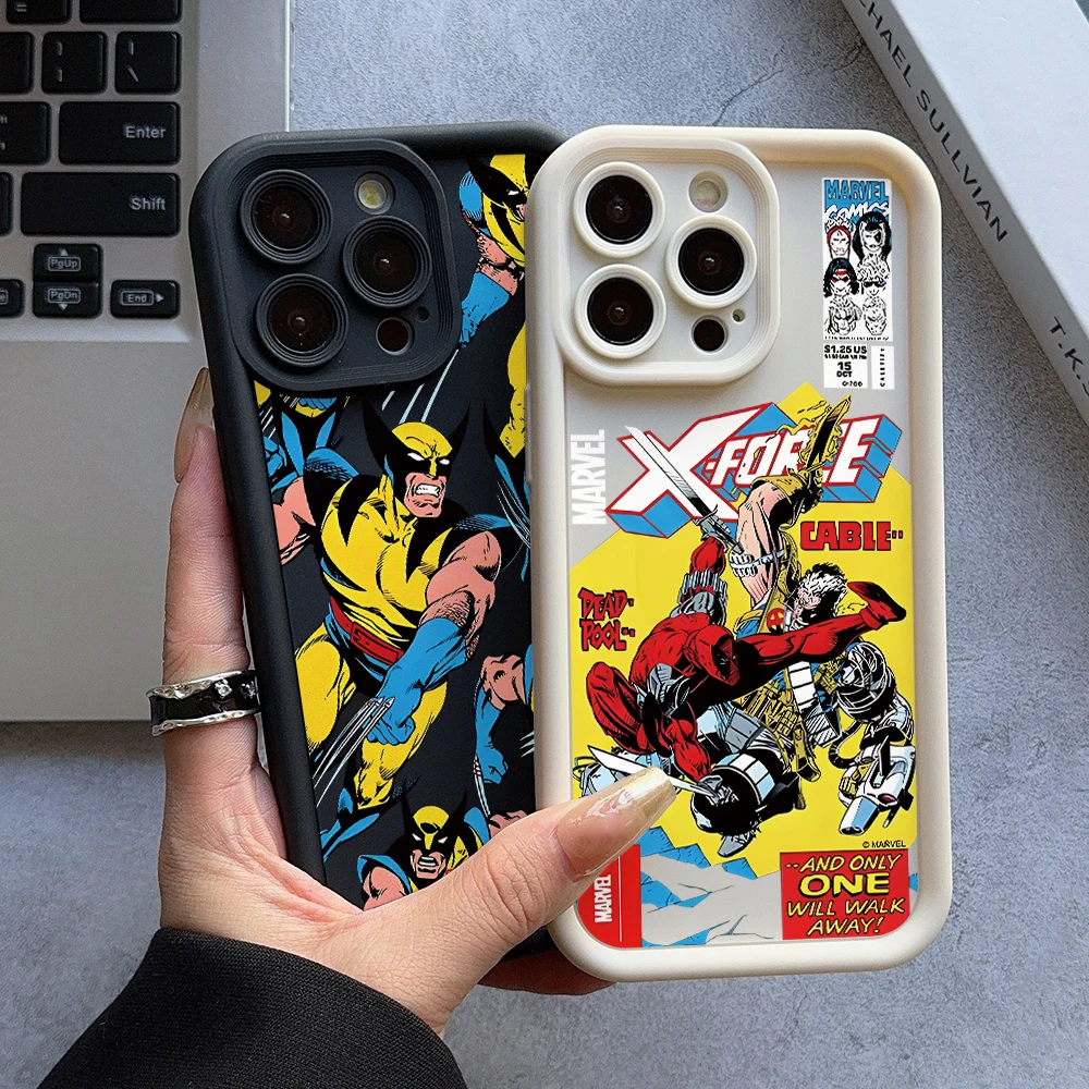 

Deadpool Wolverine Phone Case for Samsung Galaxy S24 S23 S22 S21 FE Ultra Plus 5G Note 20 Pro M54 Ladder Lens Soft TPU Cover