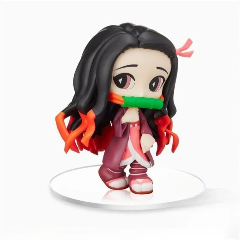

12 см фигурка Demon Slayer Nezuko Kamado Q Vision-милая статуя аниме Chibi с подставкой, коллекционное украшение для стола