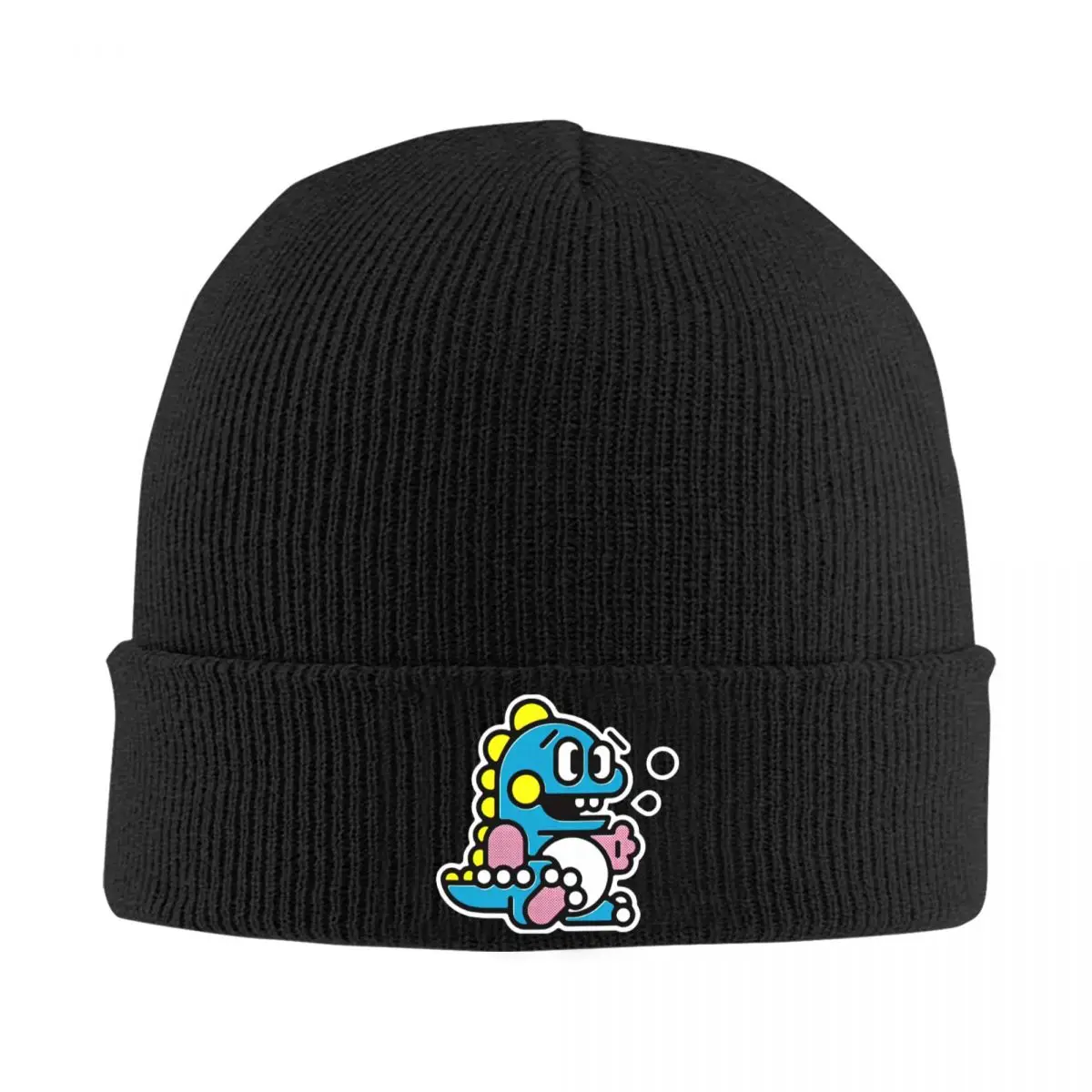 Bubble Bobble Bonnet Hats Beanie Hats Printed Skullies Beanies Spring Vintage Adult Unisex Gym Warm Caps