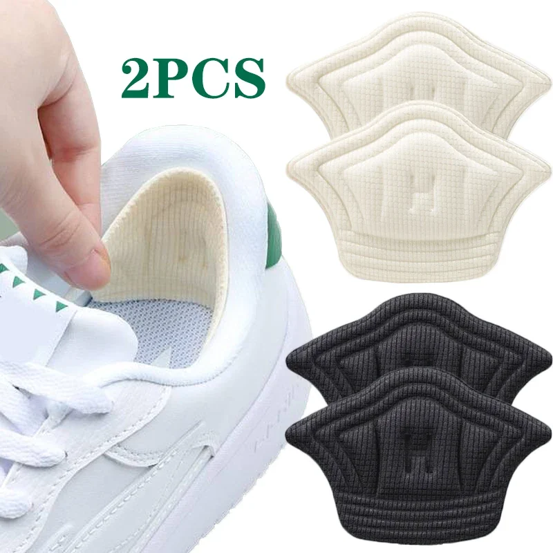 2pcs Insoles Patch Heel Pads  Sport Shoes Adjustable Size Antiwear Feet Pad Cushion Insert Insole Heel Protector Back Sticker