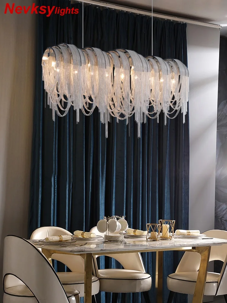 Modern luxury chandelier lighting dining room kitchen fixture dinner party ceiling lamp bedroom tassel  lamp wedding chandelier