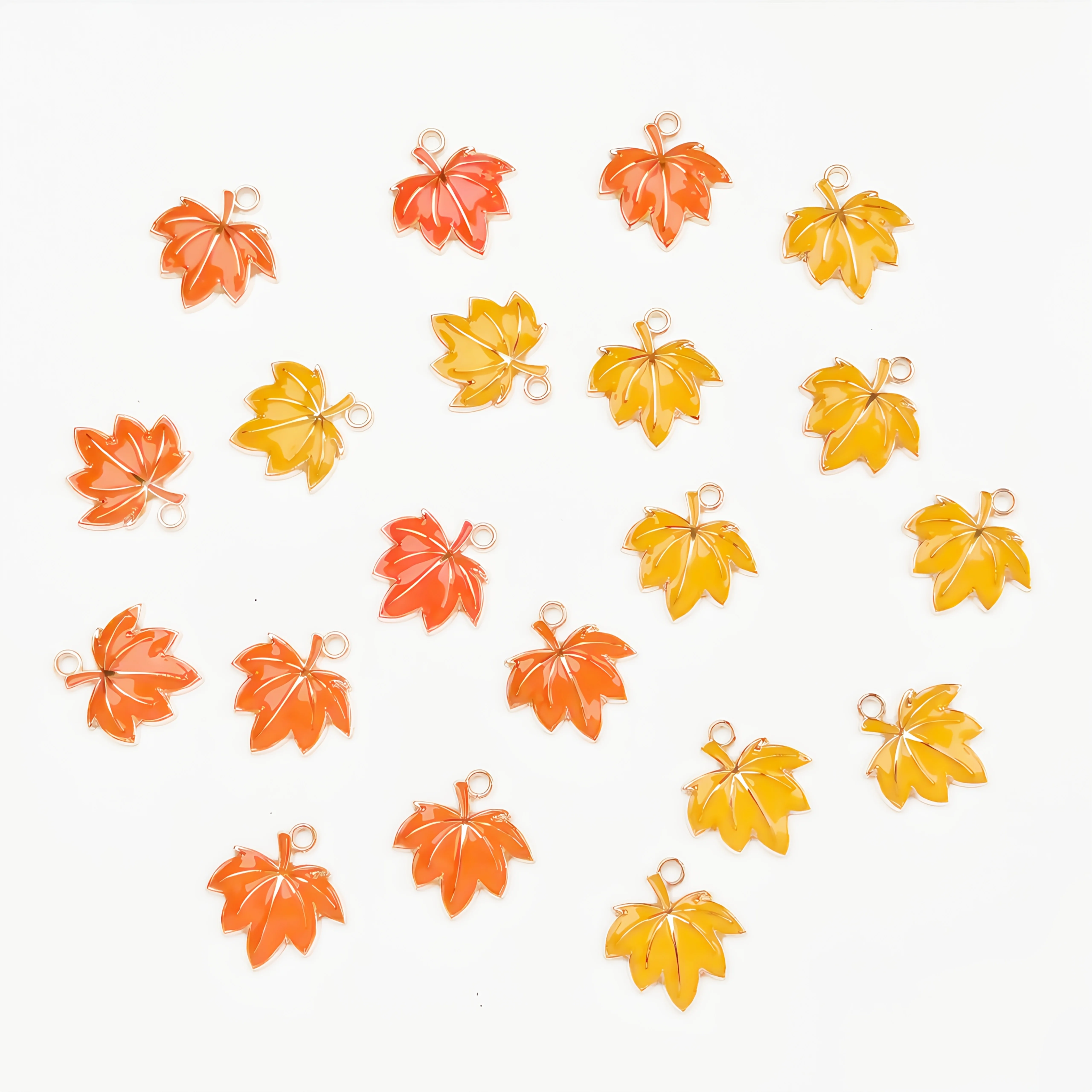 10Pcs Maple Leaf Charms for DIY Jewellery Making