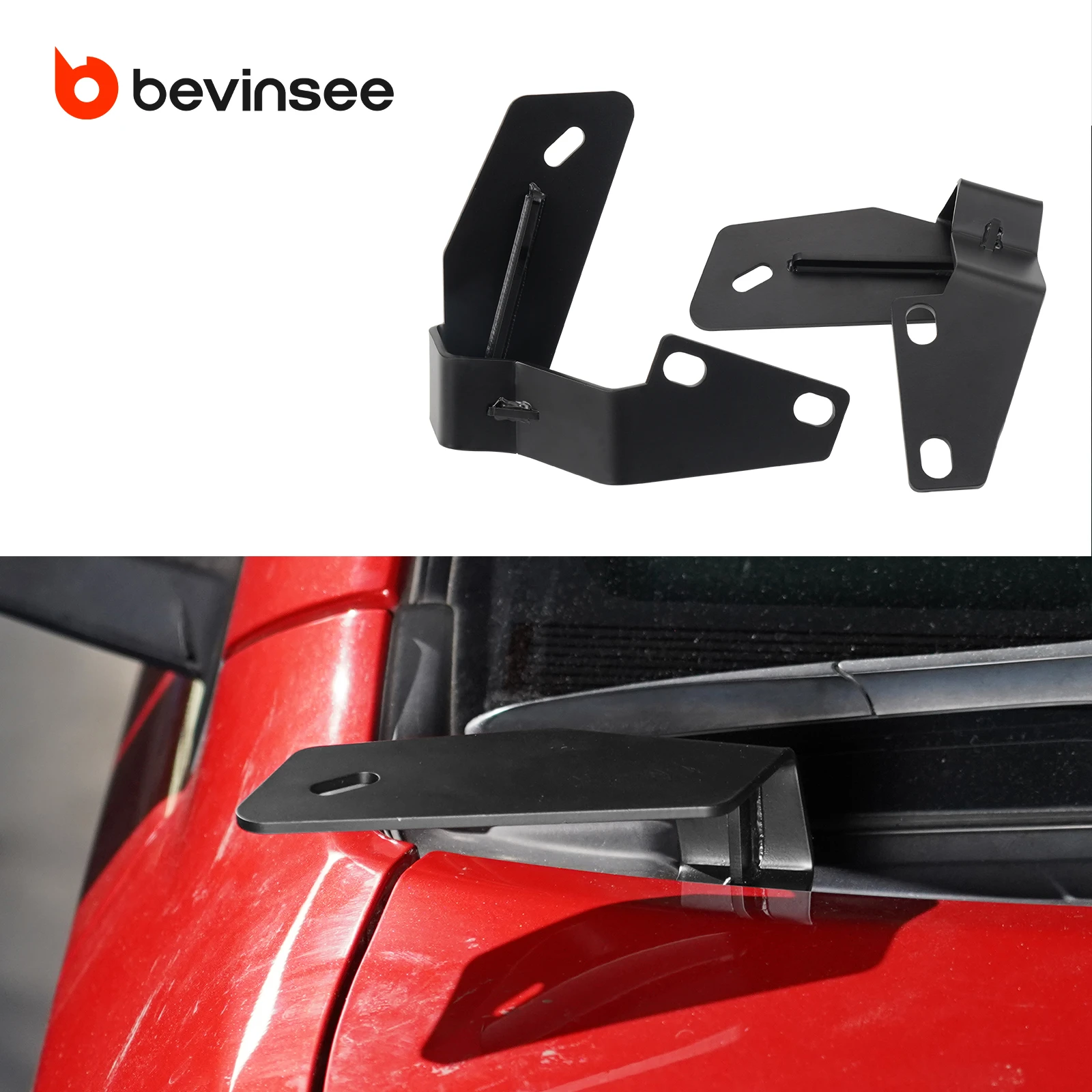 

BEVINSEE A-Pillar Light Bracket Spotlight Holder Mount for Toyota 4Runner 2010-2024, Replace for 53410-35160