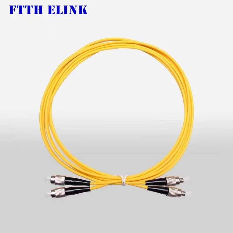 FC-FC dx fiber patch cord duplex singlemode 3.0mm cable 1m2m3m5mtr G652D optical fibre jumper free shipping ELINK 20pcs