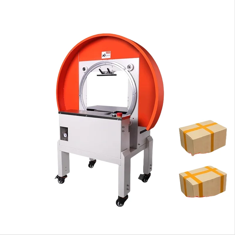 High-Speed Carton/Food Foam Box/Courier Box Rotating Tape Strapping Machine Automatic Tape Wrapping Packing Machine