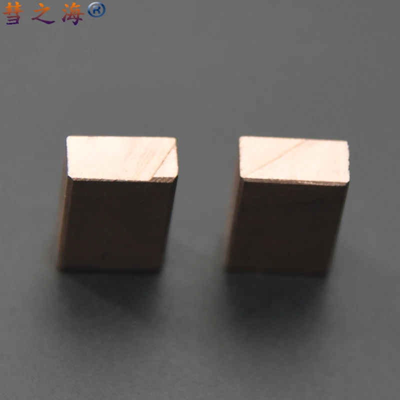 Универсальная угольная щетка двигателя постоянного тока из высокой меди 6*12*20, износостойкие различные аксессуары для двигателей