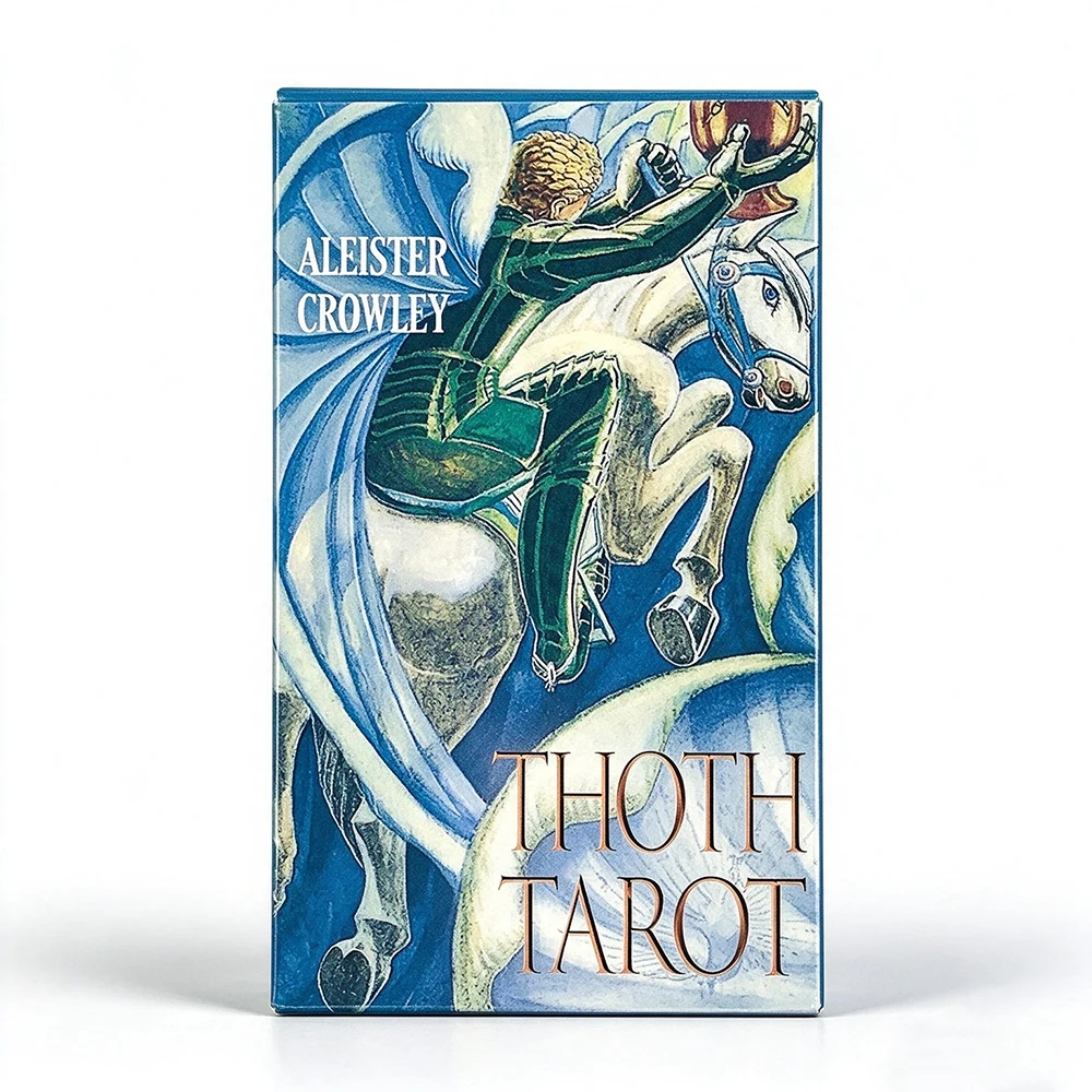 Thoth Tarot Deck 78 Cards Classic Occult Divination Tarot Cards Game for Spiritual Meditation Tarot Collectors Halloween Gift