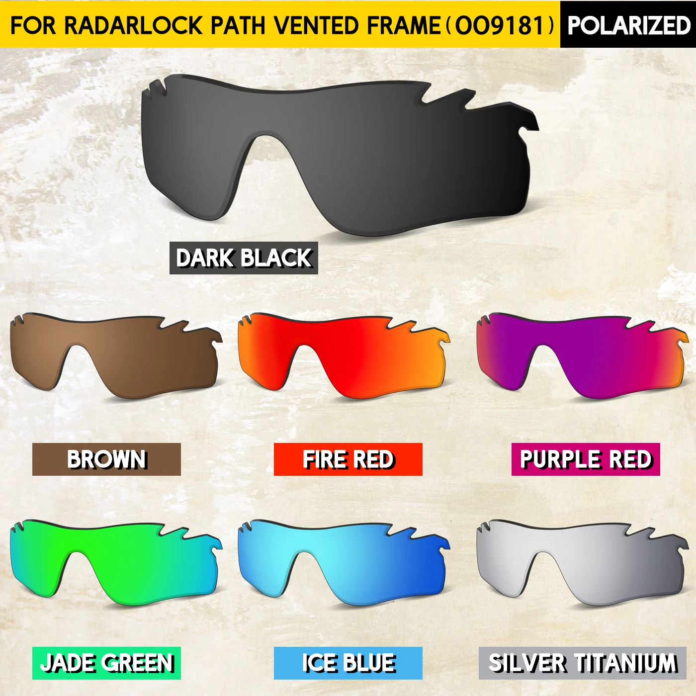 POLARIZED Replacement Lenses for Oakley RadarLock Path Vented OO9181 Sunglasses – Scratch-Resistant