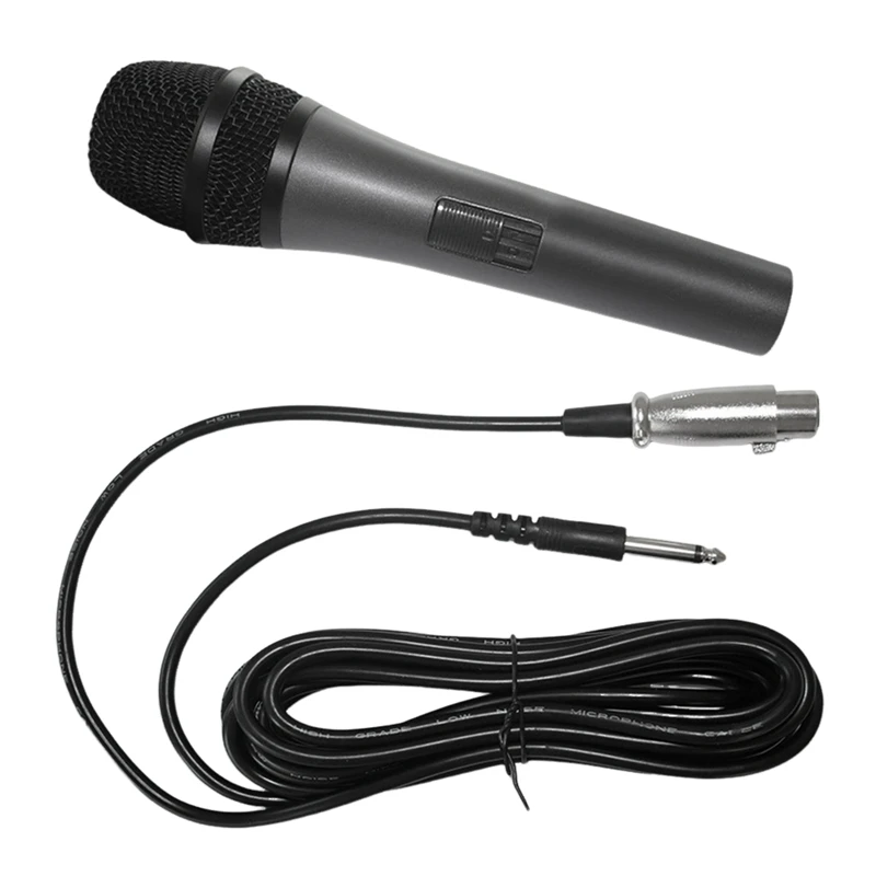 Dynamic Microphone With On And Off Switch Wired Karaoke Mic Condenser Microphone For Vocal Music Performance