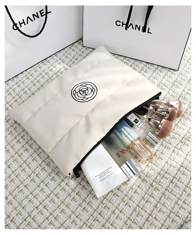 Frauen Baumwolle Gefüllt Kulturbeutel Make-Up Tasche Mode Große Kapazität Make-Up Organizer Tragbare Kosmetische Lagerung Taschen Reise Kulturbeutel – Detail 13