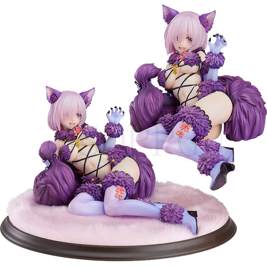 Grand Order Stay Night Mash Kyrielight Anime Cat Girl PVC Action Figure Toy Adults Collectible Model Doll